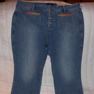 NWT NYDJ Not Your Daughters Jeans Size 16 Marilyn Straight Raw Hem Stretch 37X27